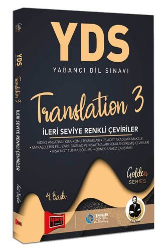 Yargı YDS Translation-3 İleri Seviye Renkli Çeviriler Golden Series - Fuat Başkan 2. Baskı Yargı Yayınları Yargı YDS Translation-3 İleri Seviye Renkli Çeviriler Golden Series - Fuat Başkan 2. Baskı Yargı Yayınları