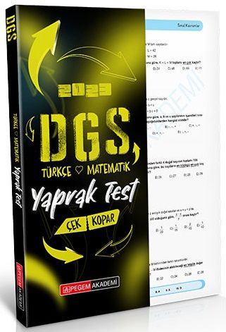 Pegem 2023 DGS Yaprak Test Çek Kopart Pegem Akademi Yayınları Pegem 2023 DGS Yaprak Test Çek Kopart Pegem Akademi Yayınları