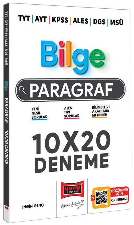 Yargı TYT AYT KPSS ALES DGS MSÜ Bilge Paragraf 10X20 Deneme PDF Çözümlü Yargı Yayınları Yargı TYT AYT KPSS ALES DGS MSÜ Bilge Paragraf 10X20 Deneme PDF Çözümlü Yargı Yayınları