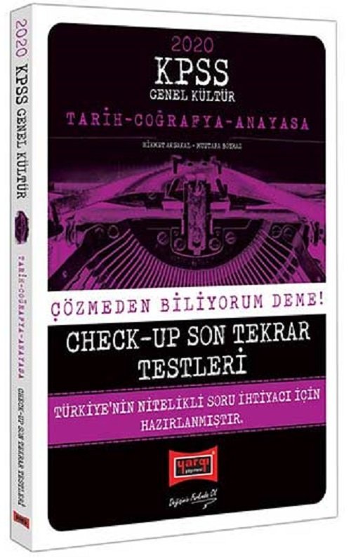 Yargı 2020 KPSS Check-Up Tarih Coğrafya Anayasa Son Tekrar Testleri Yargı Yayınları Yargı 2020 KPSS Check-Up Tarih Coğrafya Anayasa Son Tekrar Testleri Yargı Yayınları