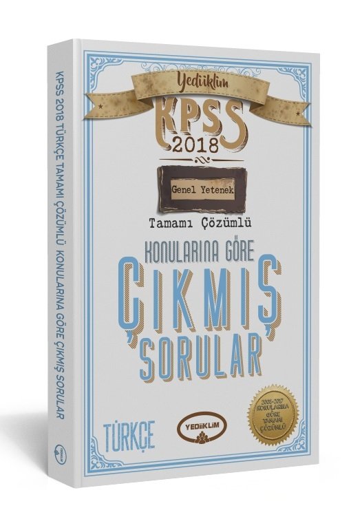 Yediiklim 2018 KPSS Türkçe Çözümlü Çıkmış Sorular Konularına Göre Yediiklim Yayınları