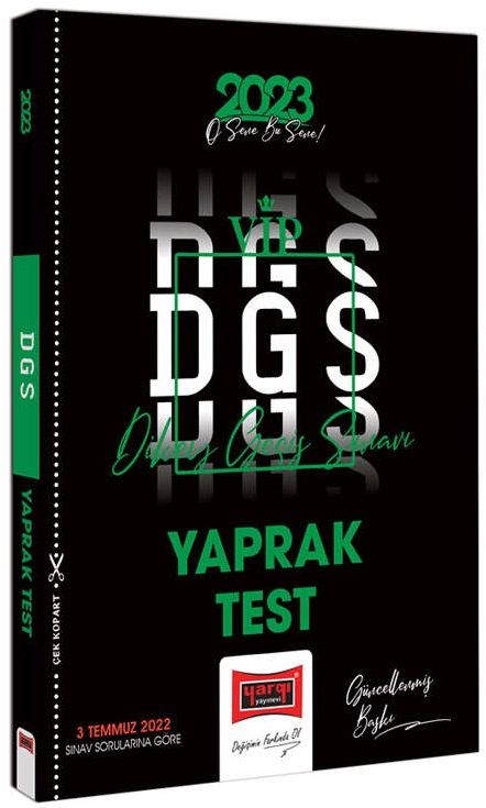 Yargı 2023 DGS VIP Yaprak Test Çek Kopart Yargı Yayınları