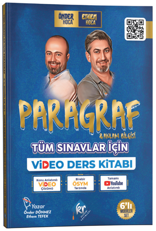 KR Akademi KPSS DGS ALES YKS Paragraf ve Anlam Bilgisi Video Ders Kitabı Video Çözümlü KR Akademi Yayınları