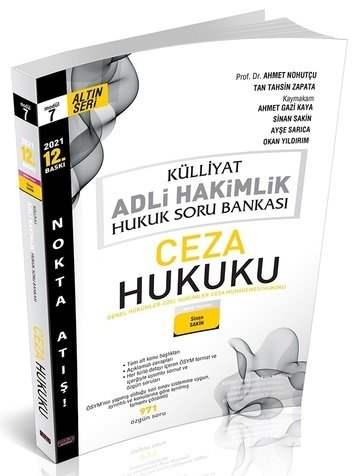 Savaş 2021 Adli Hakimlik Ceza Hukuku KÜLLİYAT Soru Bankası Tek 12. Baskı Savaş Yayınları Savaş 2021 Adli Hakimlik Ceza Hukuku KÜLLİYAT Soru Bankası Tek 12. Baskı Savaş Yayınları