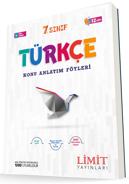 Limit 7. Sınıf Türkçe Konu Anlatım Föyleri 12 Föy Limit Yayınları