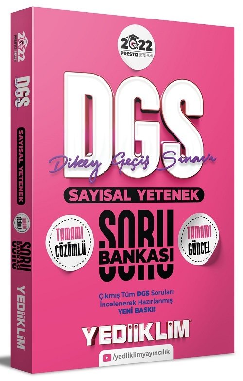 Yediiklim 2022 DGS Prestij Sayısal Yetenek Soru Bankası Çözümlü Yediiklim Yayınları Yediiklim 2022 DGS Prestij Sayısal Yetenek Soru Bankası Çözümlü Yediiklim Yayınları