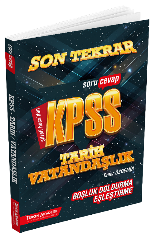 Tercih Akademi KPSS Tarih-Vatandaşlık Son Tekrar Soru Cevap - Taner Özdemir Tercih Akademi Yayınları Tercih Akademi KPSS Tarih-Vatandaşlık Son Tekrar Soru Cevap - Taner Özdemir Tercih Akademi Yayınları