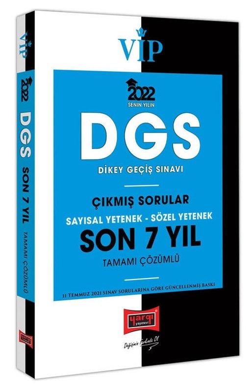 Yargı 2022 DGS VIP Son 7 Yıl Çıkmış Sorular Yargı Yayınları