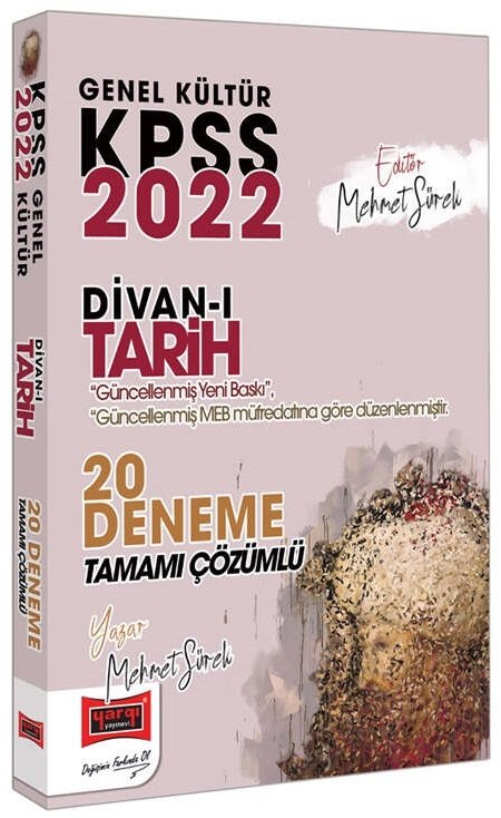 Yargı 2022 KPSS Divanı Tarih 20 Deneme Çözümlü - Mehmet Sürek Yargı Yayınları