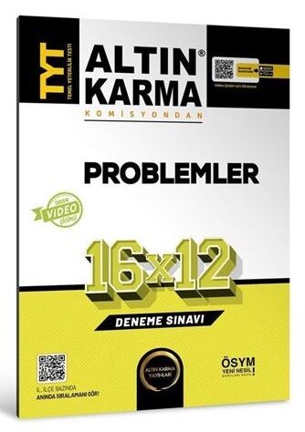 Altın Karma YKS TYT Problemler 16x12 Deneme Video Çözümlü Altın Karma Yayınları Altın Karma YKS TYT Problemler 16x12 Deneme Video Çözümlü Altın Karma Yayınları