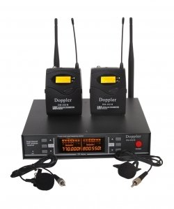 Doppler DM 252B Dijital UHF Çift Yaka Telsiz Kablosuz Mikrofon