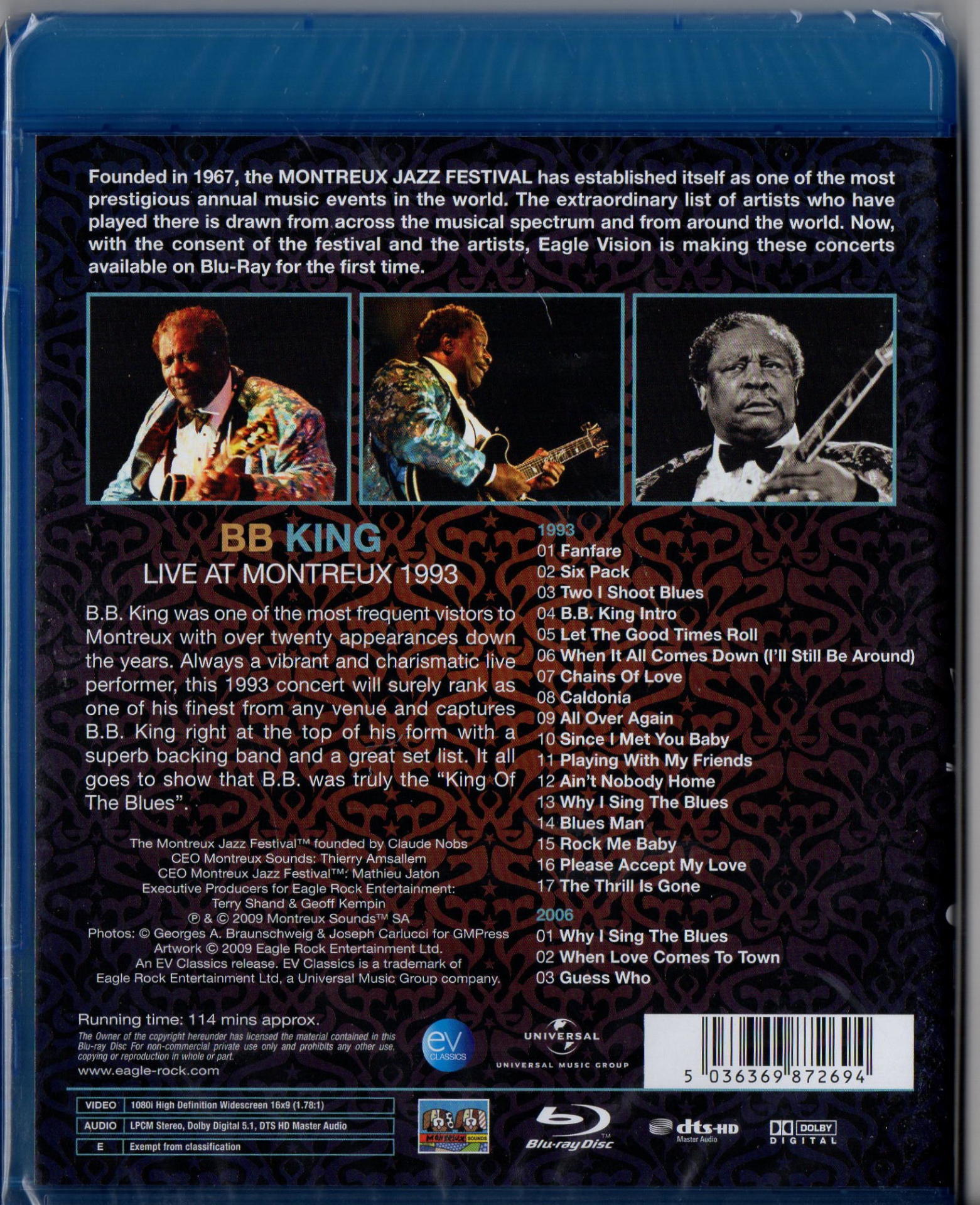 B.B. KING – LIVE AT MONTREUX 1993 (2009) BLU-RAY SIFIR