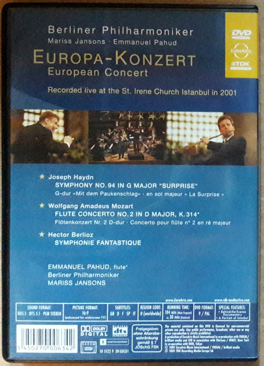 EUROPA-KONZERT FROM ISTANBUL, BERLINER PHILHARMONIKER (2001) - DVD 2.EL