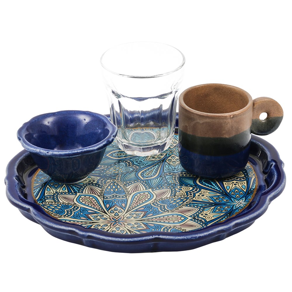 TEPSİLİ KAHVE SUNUM MANDALA