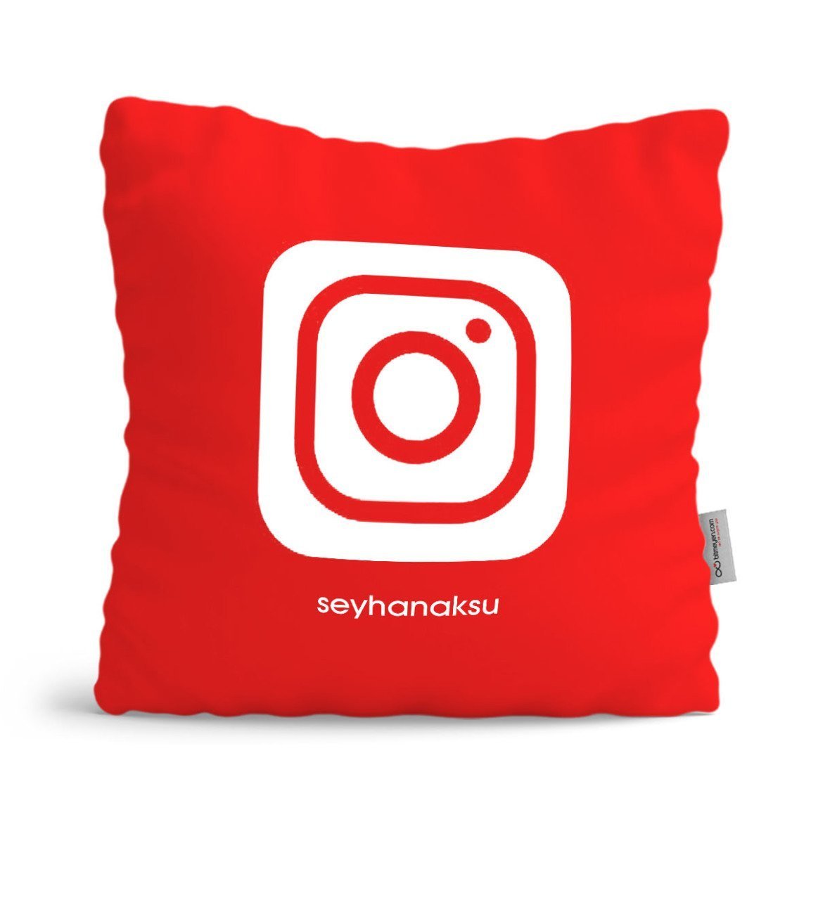 Bitmeyen Com Kisiye Ozel Instagram Kirmizi Yastik