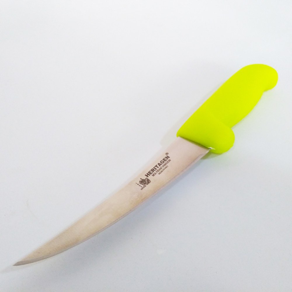Heritagen Bıçak Paslanmaz Çelik Kıvrık Kasap Et Kemik Sıyırma Bıçağı