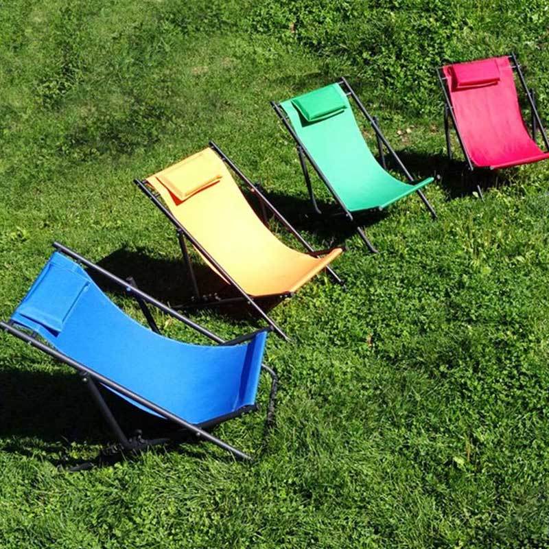 FUNKY CHAIRS Katlanır 5 Kademeli Plaj Şezlong Sandalye Mavi