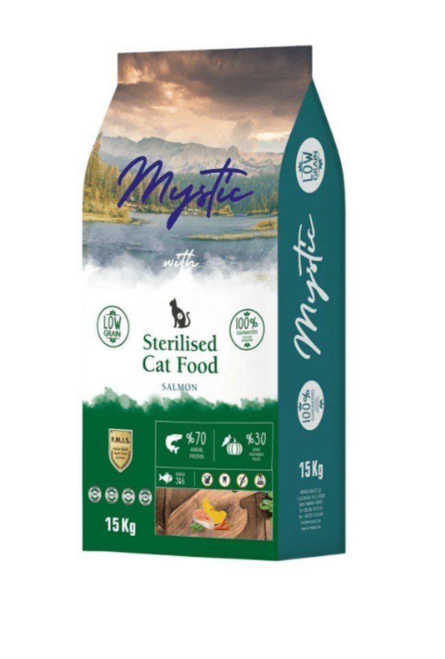 Mystic Düşük Tahıllı Kısırlaştırılmış Somonlu Kedi Maması 1.5 Kg