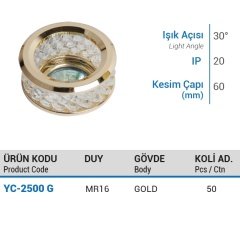 YCL CAM SPOT MR16 GOLD