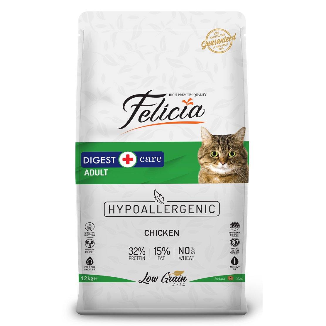 Felicia Az Tahıllı 12 Kg Yetişkin Tavuklu HypoAllergenic Kedi Maması