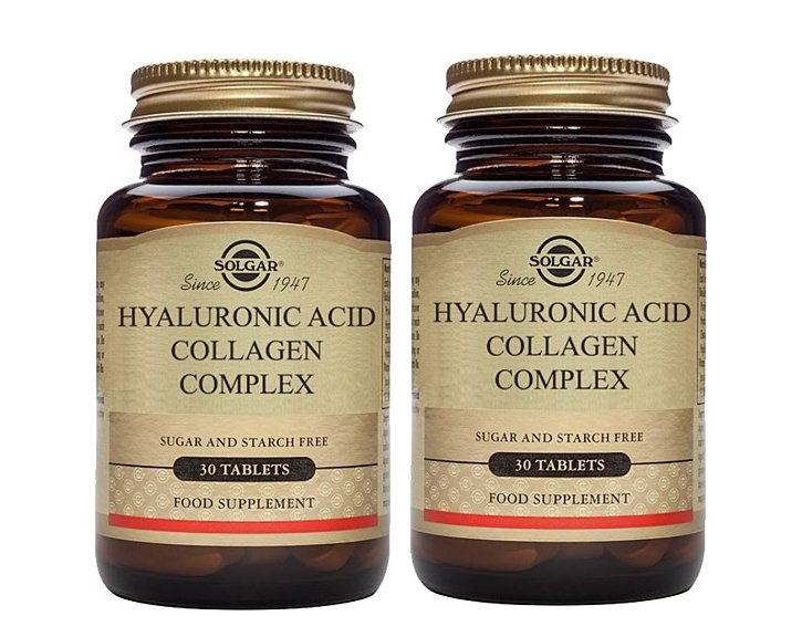 Solgar Hyaluronic Acid Collagen Complex 120 mg 2'li 30 Tablet