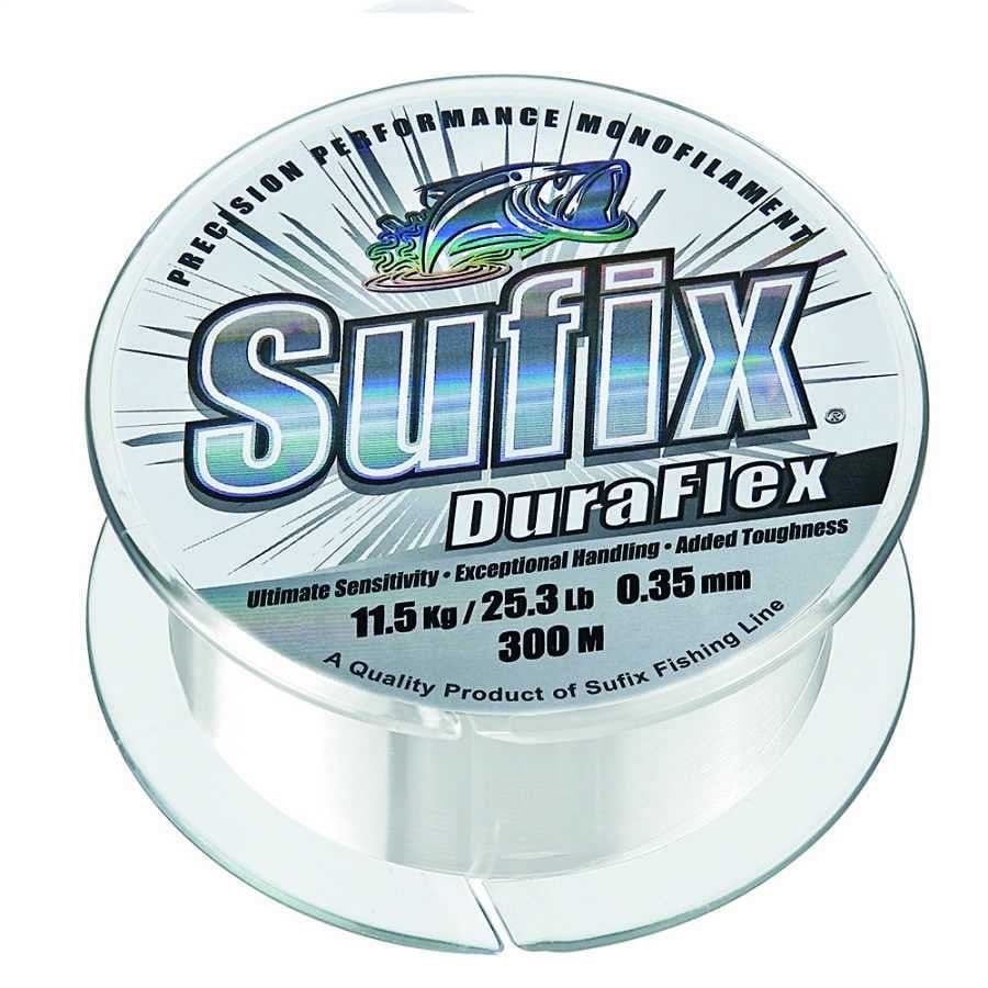 Sufix Duraflex Monofilament Line Clear 0.14-0.35mm 2.4-13kg 100-150m
