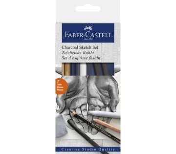 Faber Castell Charcoal Sketch Set Kömür Eskiz Seti 7 Parça