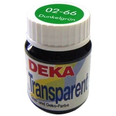 Deka Transparent 25 ml Cam Boyası 02-66 Dunkelgrün (Koyu Yeşil)