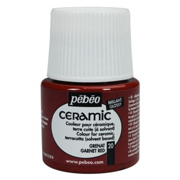 Pebeo Cam Ceramic Seramik Boyası 20 Garnet Red-Garnet Kırmızı 45ML. Pebeo Cam Ceramic Seramik Boyası 20 Garnet Red-Garnet Kırmızı 45ML.