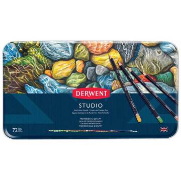 Derwent Studio Pencils Kuruboya Kalemi Metal Kutu 72'li