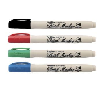 Artline Supreme Brush Marker Fırça Uçlu Kalem 4 Ana Renk