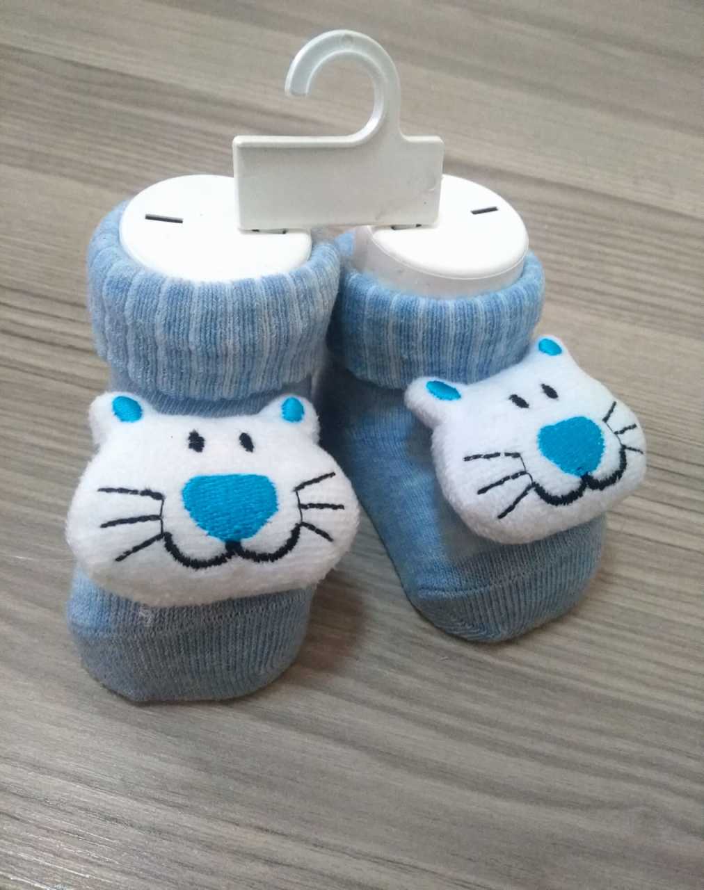 Mavi Kedicik Erkek Bebek Çorap Online Bebek Market