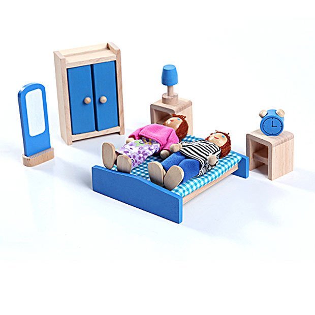 Oyuncak Mini Yatak Odası Seti Evcilik Köşesi Toptan.