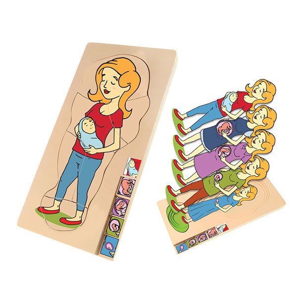 Katlı Ahşap Puzzle Anne ve Bebek Ürünleri