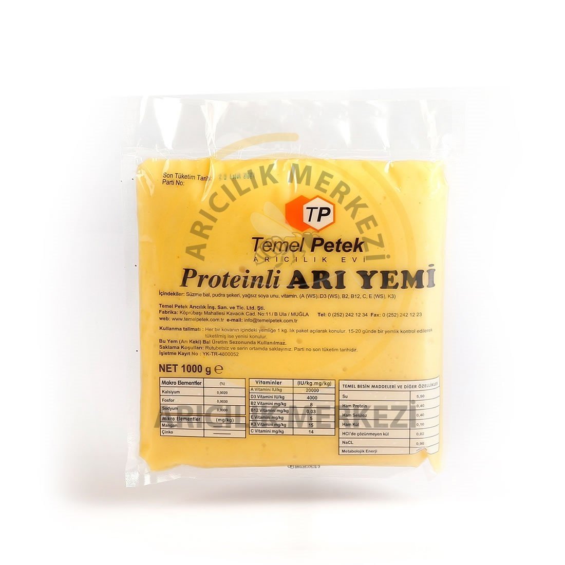 Arı Keki Temel Petek (Proteinli) 1 Kg.