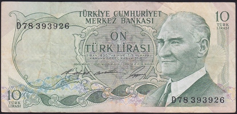 6 Emisyon 1 Tertip 10 Lira D78 393926 Cok Temiz Eski Kagit Para Fiyatlari