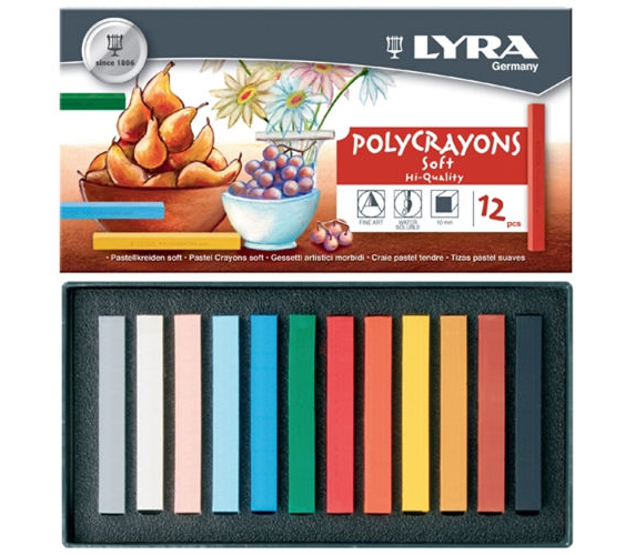 Lyra Polycrayons Soft Pastel 12 Renk Set - 71,00 TL | Hakikat Kırtasiye