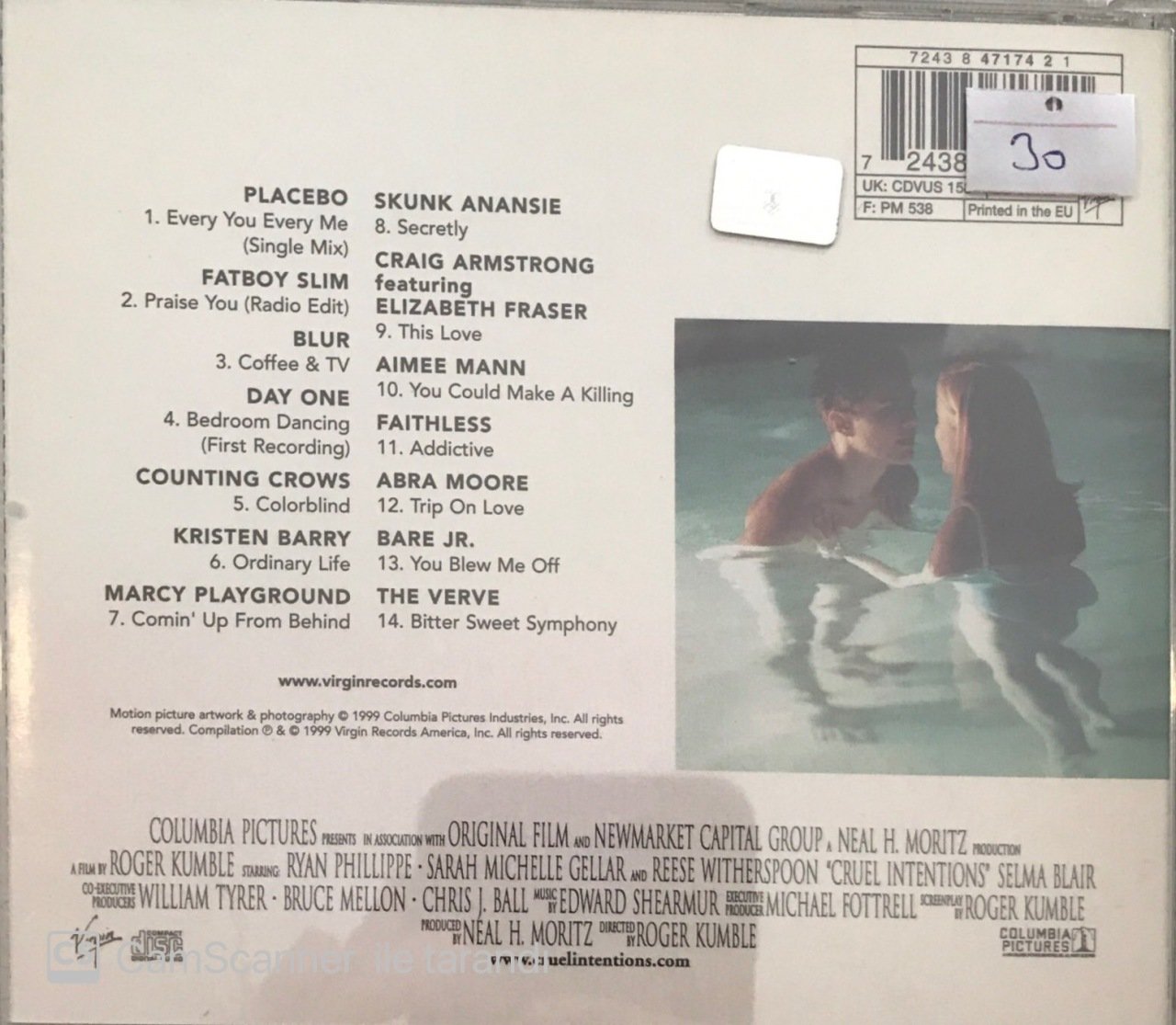 Music From The Original Motion Picture Soundtrack Cruel Intentions CD ...