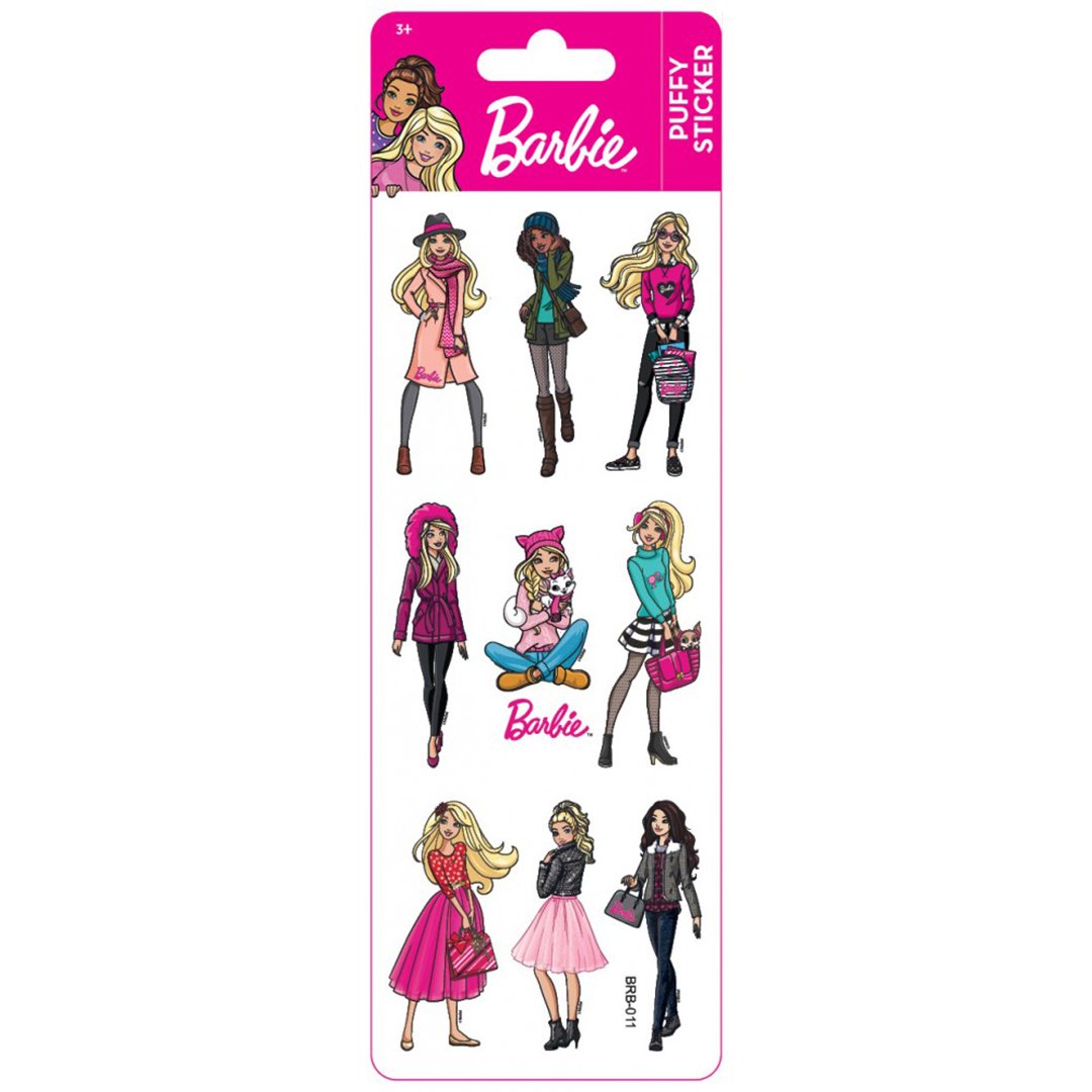 Barbie Kabartmali Yapiskanli Sticker Hediyelik Sticker Cesitleri