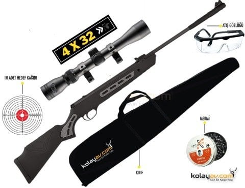 Hatsan Striker 1000S Havalı Tüfek, 5.5mm (Full Set) 4x32