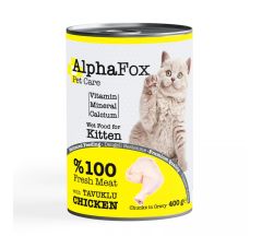 Alpha fox yavru kedi konservesi tavuk etli (Kitten) 400GR