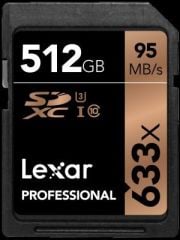 Lexar 512GB 633X 95mb/sn UHS-I SD Hafıza Kartı