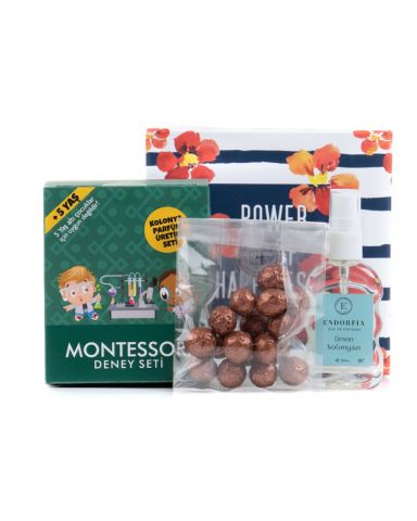 Montessori Parfüm Üretim Kahve Draje - 50Ml 80c Sprey Kolonyalı Set Lüks Taslama Kapaklı Hediye Kutusu