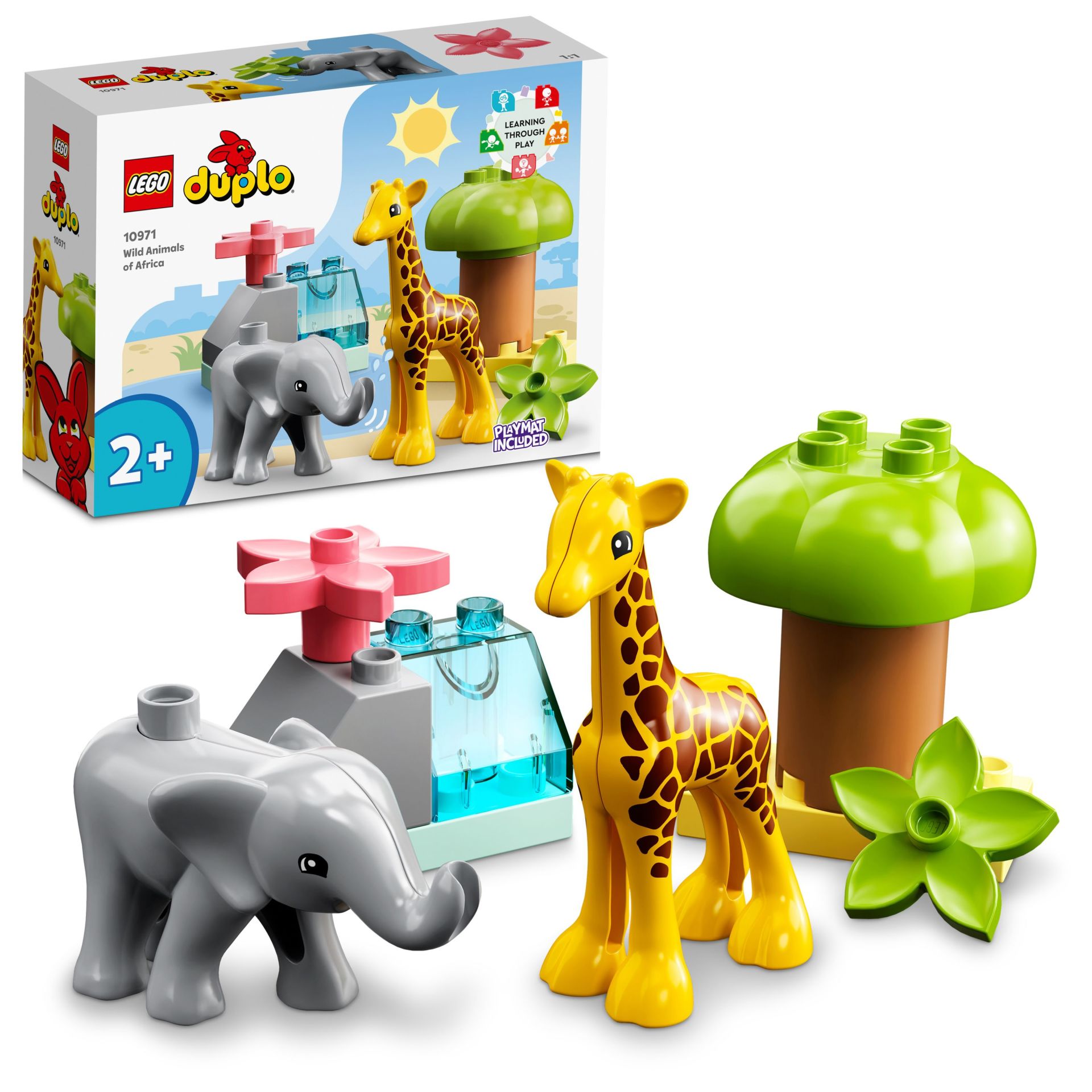 LEGO® DUPLO® Vahşi Afrika Hayvanları 10971 - 2 Yaş ve Üzeri Çocuklar için Safari Hayvanları Oyuncak Yapım Seti (10 Parça)