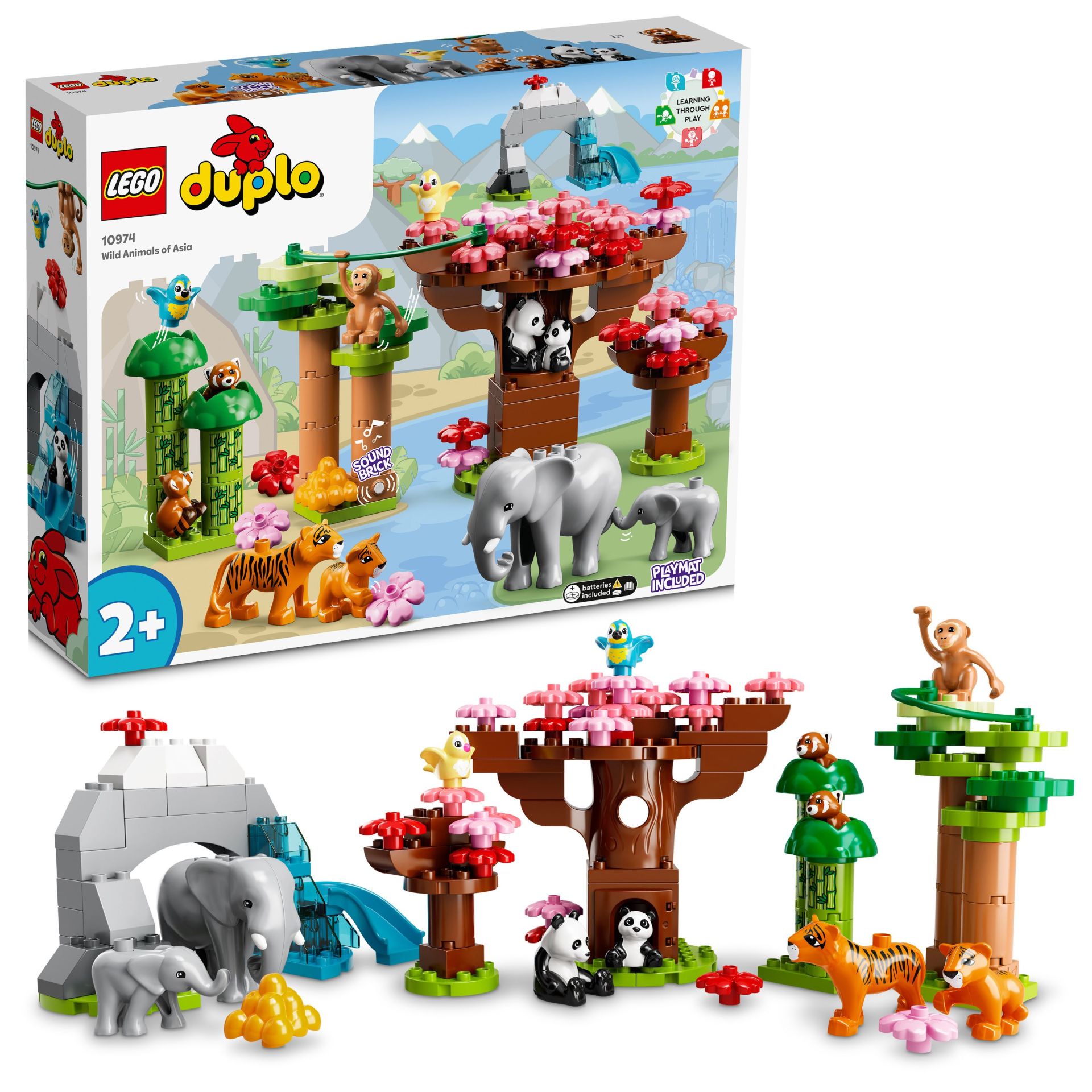 LEGO® DUPLO® Vahşi Asya Hayvanları 10974 - 2 Yaş ve Üzeri Çocuklar için Vahşi Hayvan Oyuncak Yapım Seti (117 Parça)