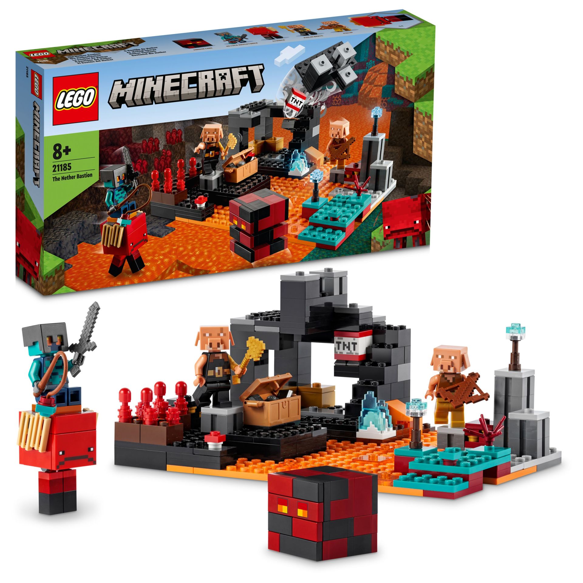 LEGO® Minecraft® Nether Burcu 21185 - 8 Yaş ve Üzeri Çocuklar için Patlayıcı Savaş Aksiyonlu Oyuncak Yapım Seti (300 Parça)