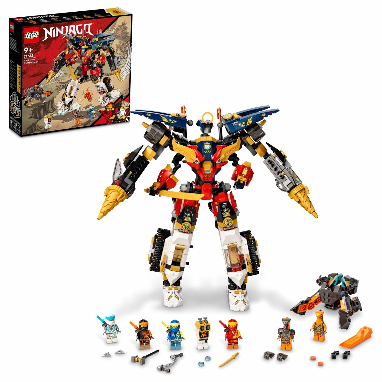 LEGO® NINJAGO® Ninja Ultra Kombo Robot 71765 - 9 Yaş ve Üzeri için Araba Jet ve Tank İçeren Araç Oyuncak Yapım Seti (1104 Parça) LEGO® NINJAGO® Ninja Ultra Kombo Robot 71765 - 9 Yaş ve Üzeri için Araba Jet ve Tank İçeren Araç Oyuncak Yapım Seti (1104 Parça)
