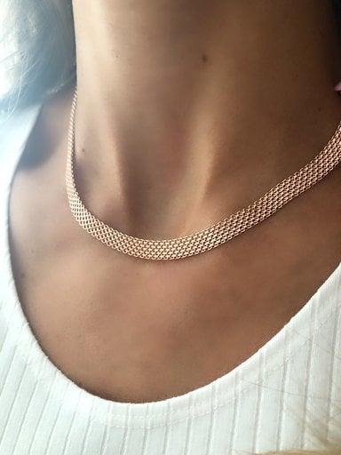 thick mesh necklace