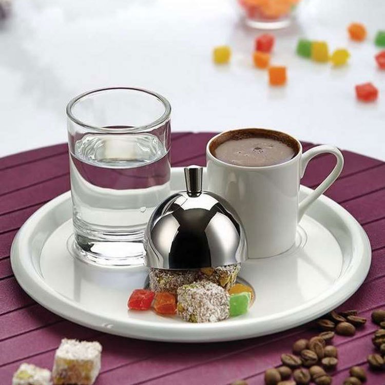 TÜRK KAHVE SERVİS TAKIMI YUVARLAK 19CM