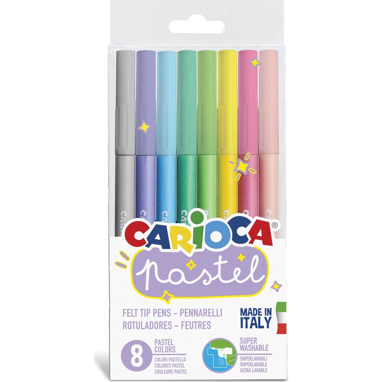 Carioca Pastel Yıkanabilir Keçeli Boya Kalemi 8'li 43032